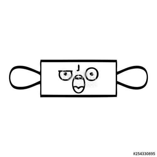 500x500 Line Drawing Cartoon Rolling Pin Stock Image And Royalty Free