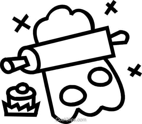 480x421 Rolling Pin And Cookie Cutter Royalty Free Vector Clip Art