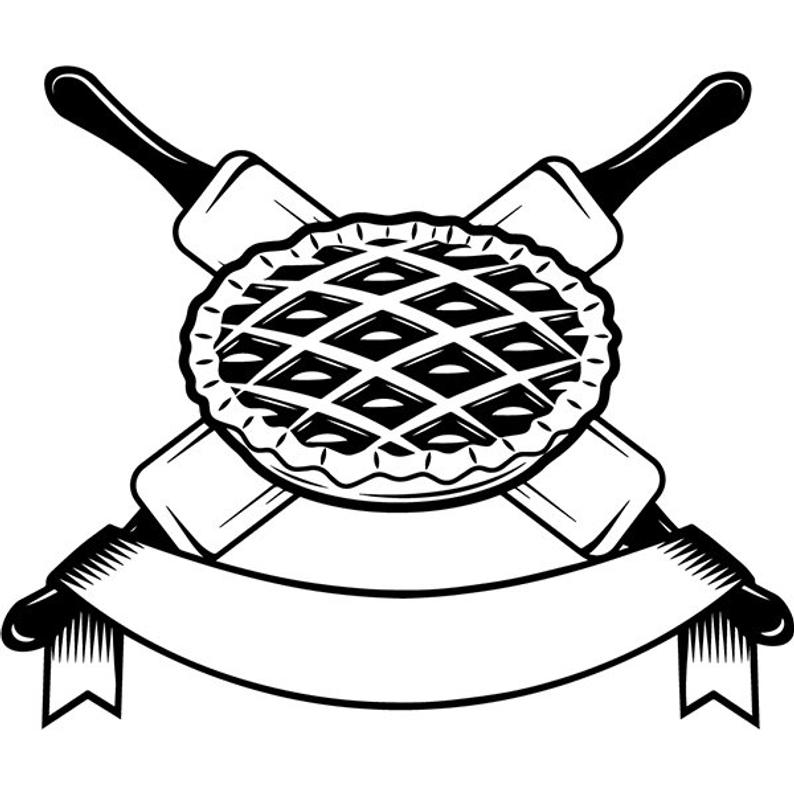 794x794 Baking Logo Rolling Pin Bake Pie Baker Bakery Pastry Bread Etsy