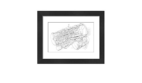 600x350 Media Storehouse Framed Print Of Rolls Royce Cutaway