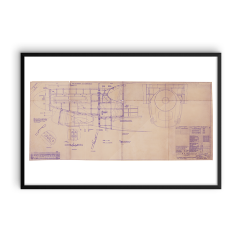 480x480 Rolls Royce Merlrcraft Engine Drawing Art Print Poster