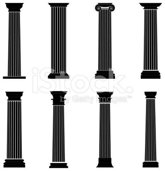 537x556 Greek Column Vector Silhouette