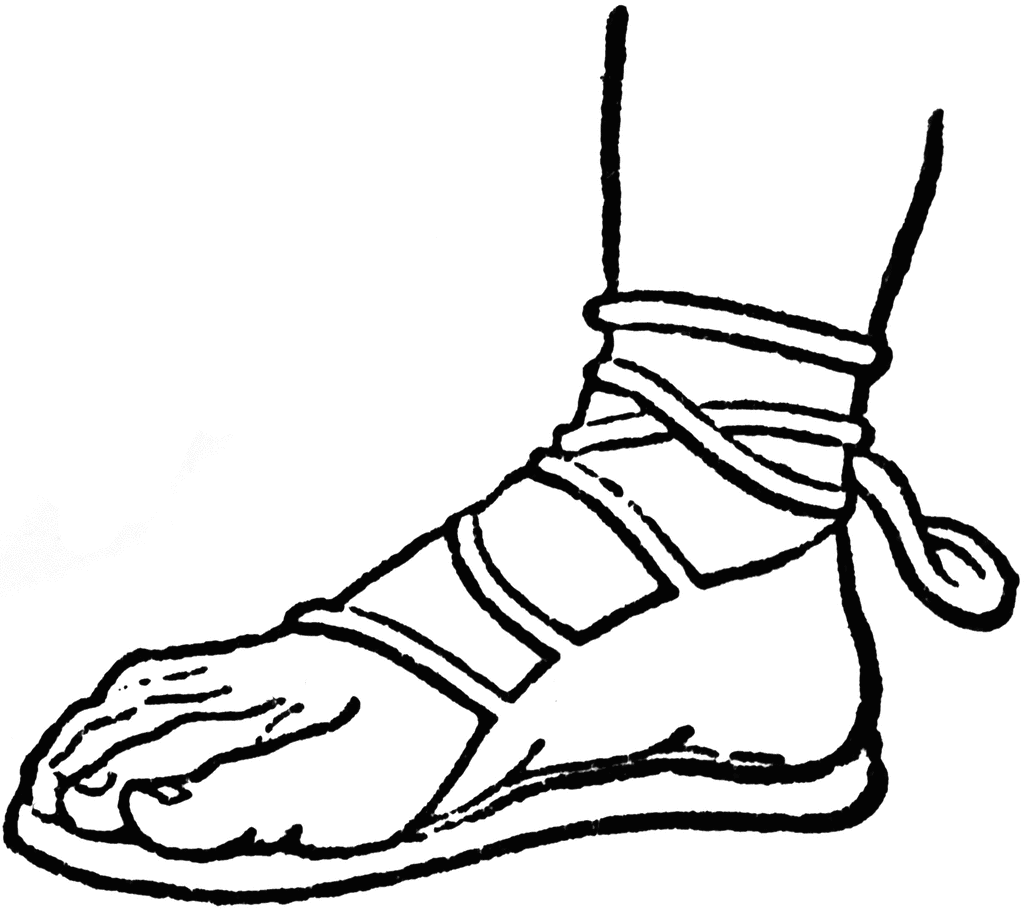 1024x913 toga drawing roman sandal transparent png clipart free download