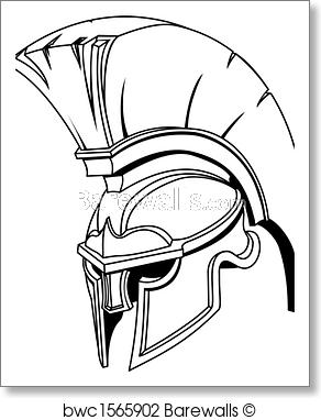292x382 Illustration Of Spartan Roman Greek Trojan Or Gladiator Helmet