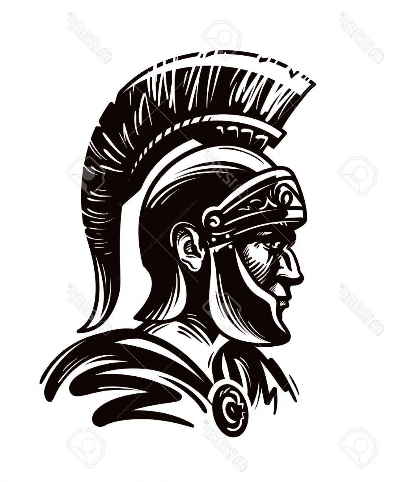 1288x1560 Photostock Vector Spartan Warrior Gladiator Or Roman Soldier