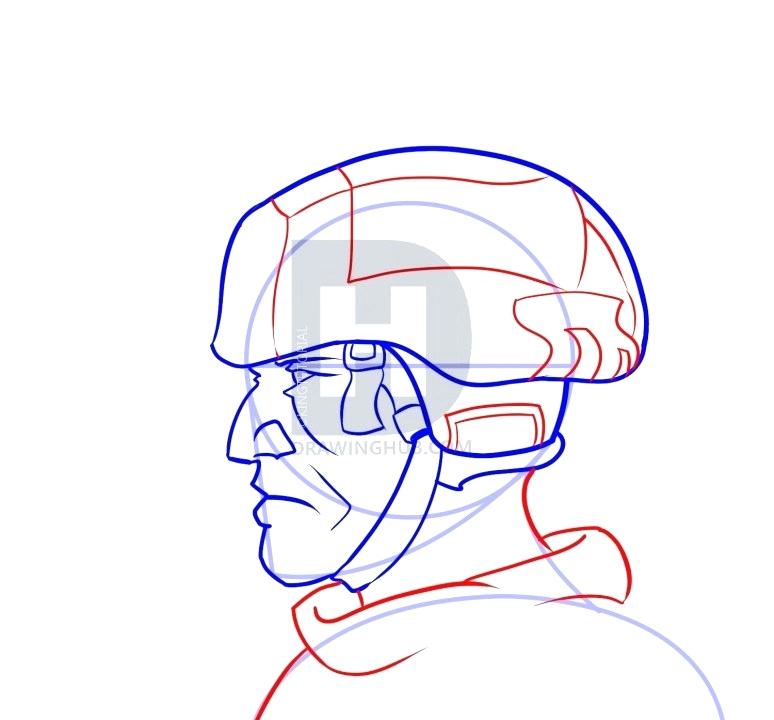 774x720 Soldier Drawing Step