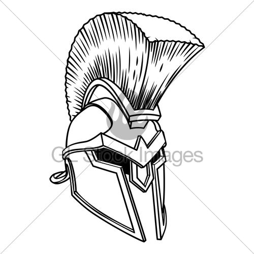 500x500 Spartan Ancient Greek Helmet Gl Stock Images