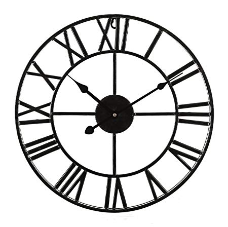 450x448 Livivo Traditional Vintage Style Black Metal Iron Wall Clock