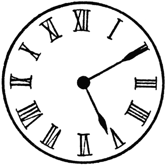 640x637 Clock Clipart Roman Numerals