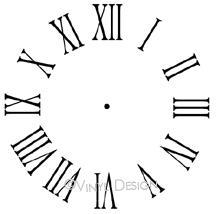 216x214 Clock Face Wall Decal Roman Numerals Time Wall Free Coloring Pages