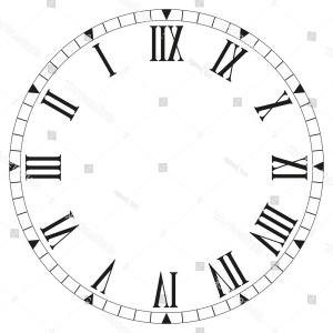 300x300 Photostock Vector Vintage Dial Clock With Roman Numerals Vector