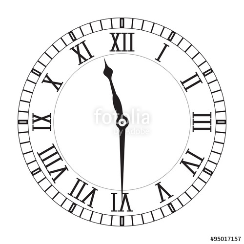500x500 Roman Numeral Clock Stock Image And Royalty Free Vector