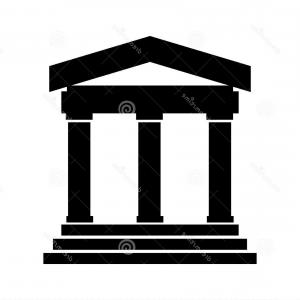 300x300 Stock Illustration Greek Roman Building Vector Illustration Black