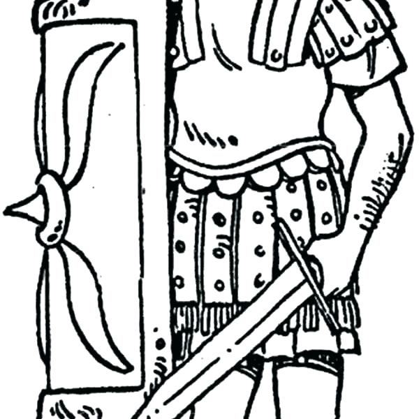 600x600 Roman Soldier Coloring