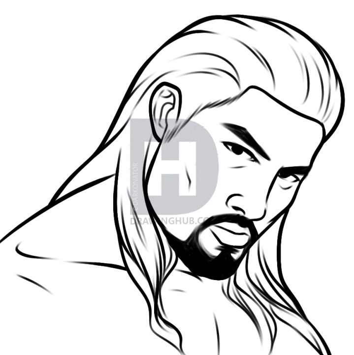 719x720 How To Draw Roman Reigns, Step