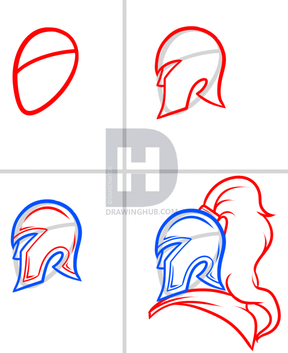 589x720 Easy To Draw Roman Helmet