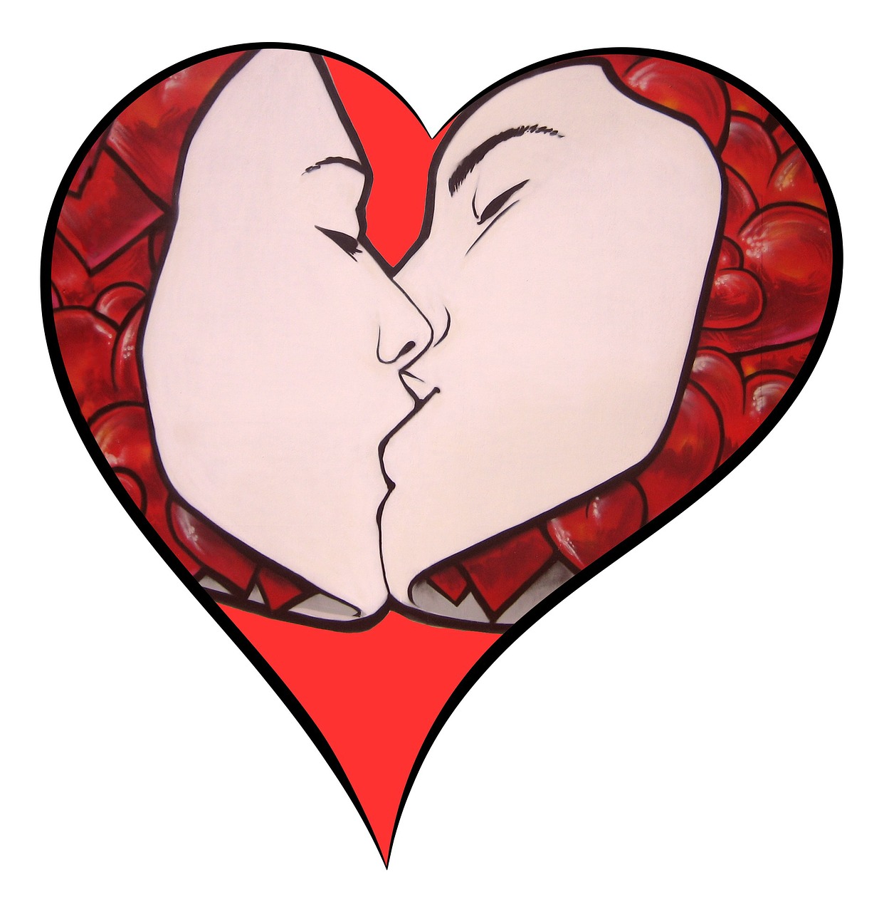 1242x1280 Heart, Love, Kiss, Valentine, Couple