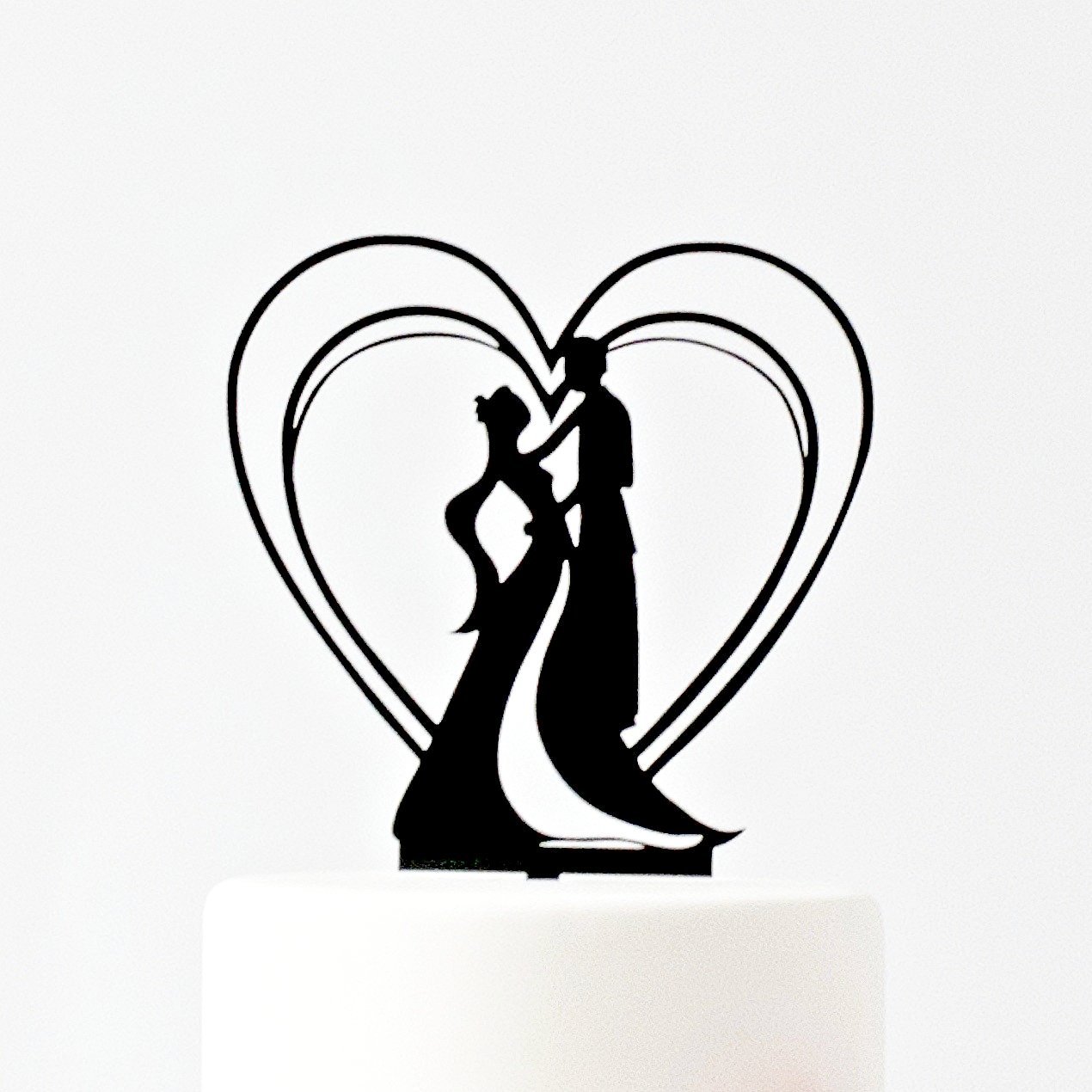 1270x1270 Romantic Art Nouveau Couple, Cake Topper