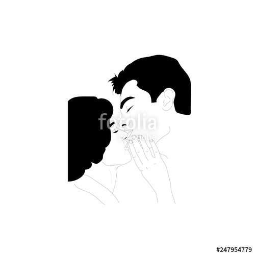 500x500 A Couple Man And Women Isolated Love, Relationship, Romantic