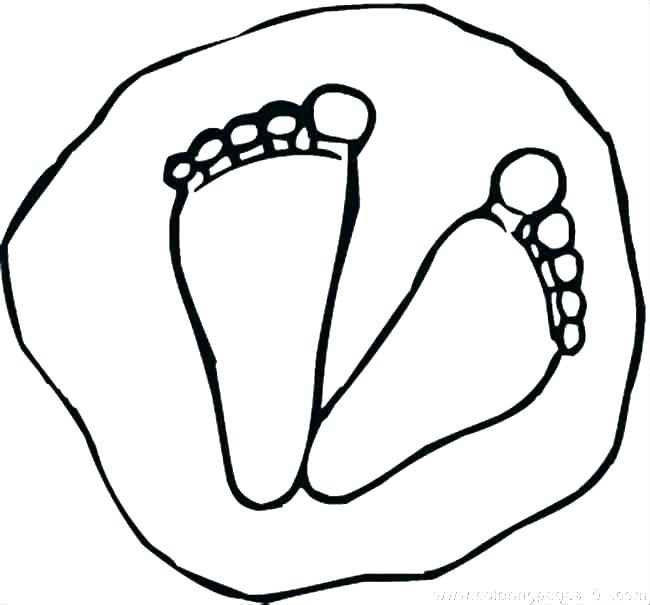 650x605 How To Draw Baby Feet Coloring Pages For Kids Drawings And Foot