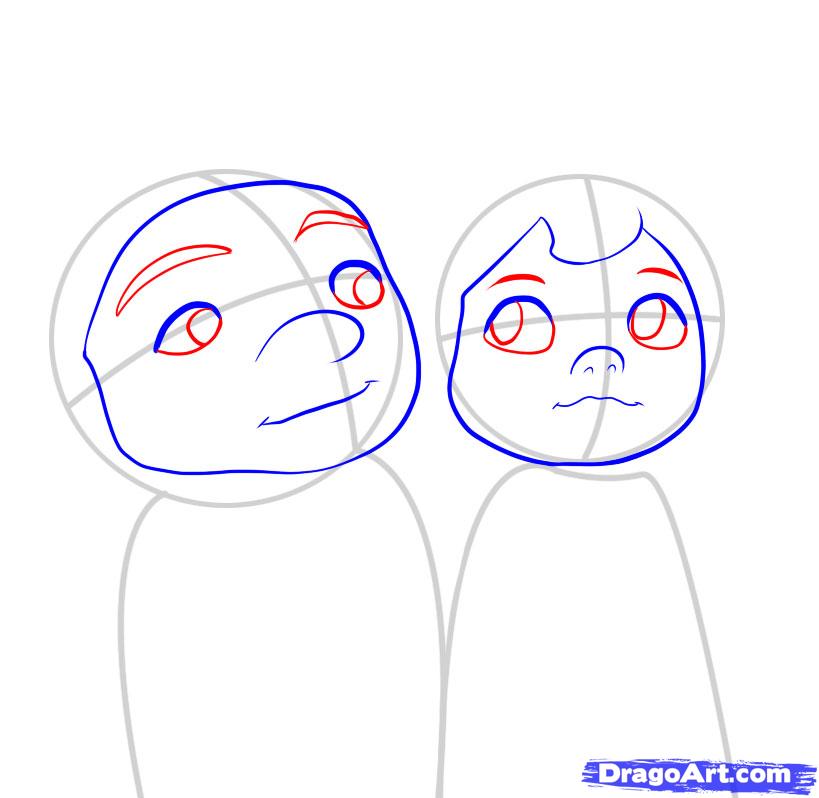 819x798 How To Draw Gnomeo And Juliet, Step