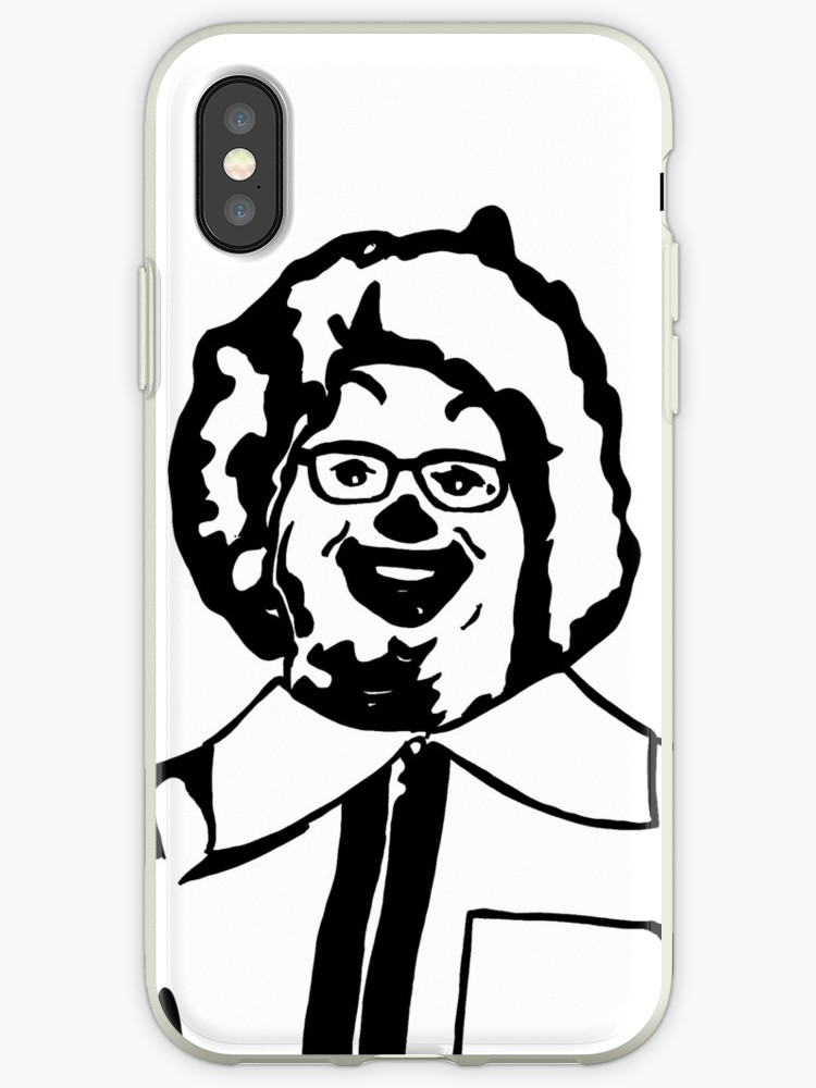 750x1000 Realistic Ronald Mcdonald Clown Black And White Jtownsend Iphone