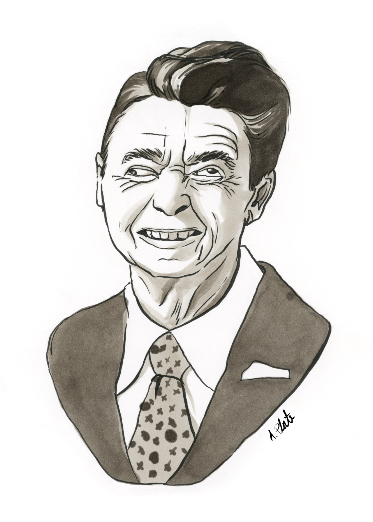 Ronald Reagan Drawing Free download on ClipArtMag