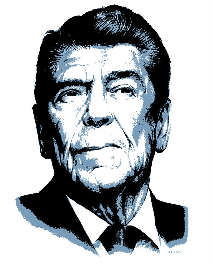 720x900 President Reagan Drawing