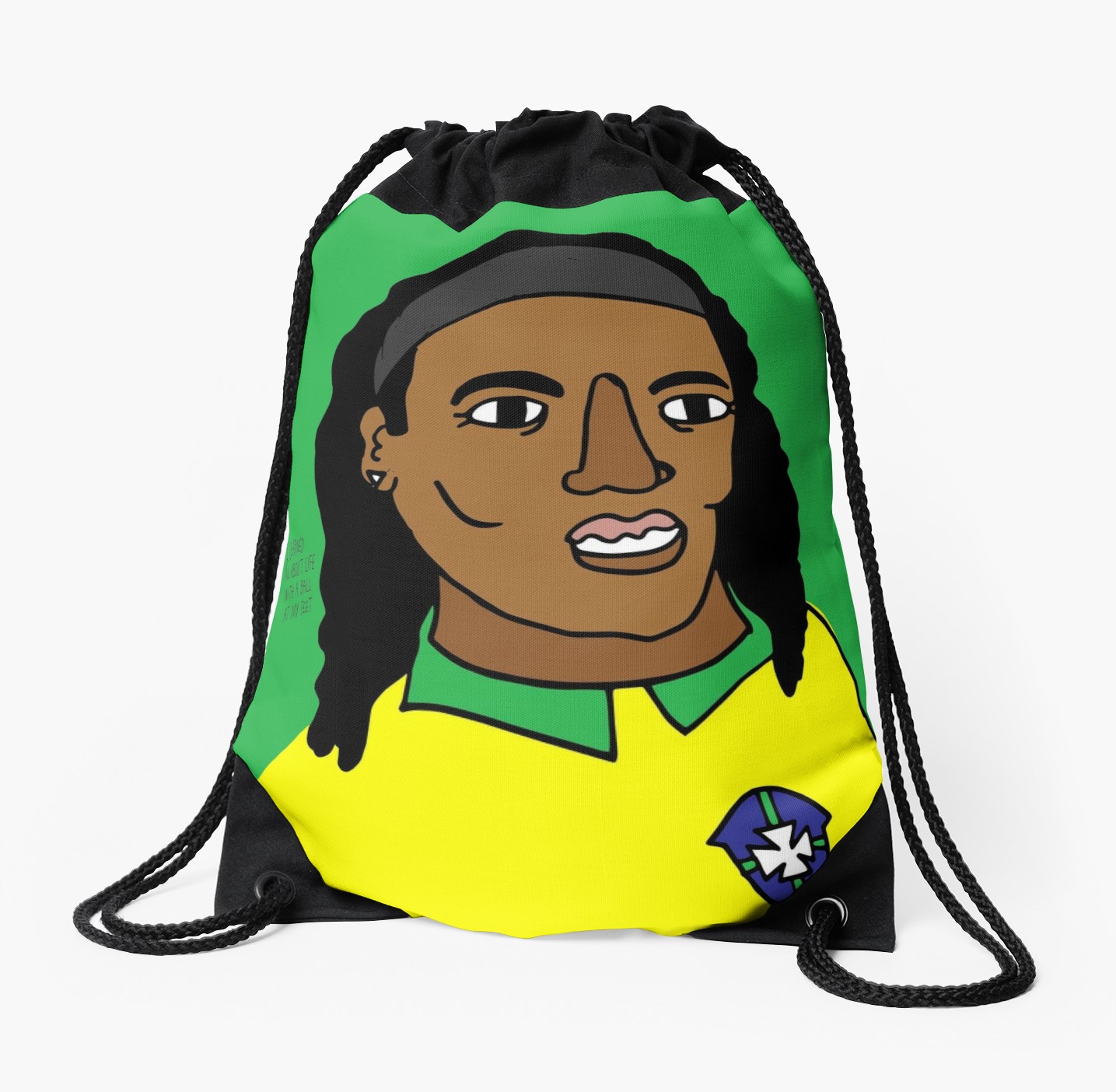 1435x1404 Ronaldinho Brazil Football Ball Life Drawstring Bag