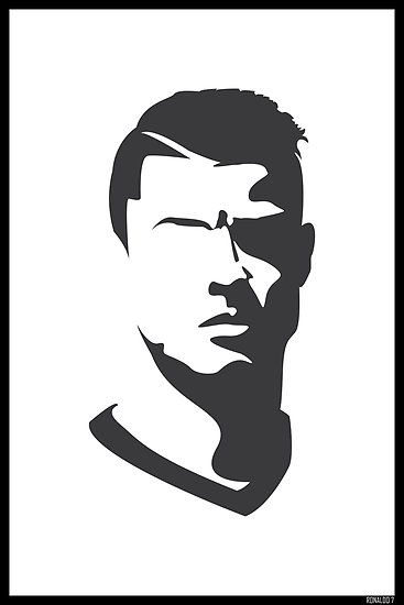 367x550 Cristiano Ronaldo Vector Portrait Posters