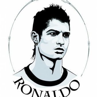 338x338 Cristiano Ronaldo Retrato Football Cristiano Ronaldo, Ronaldo