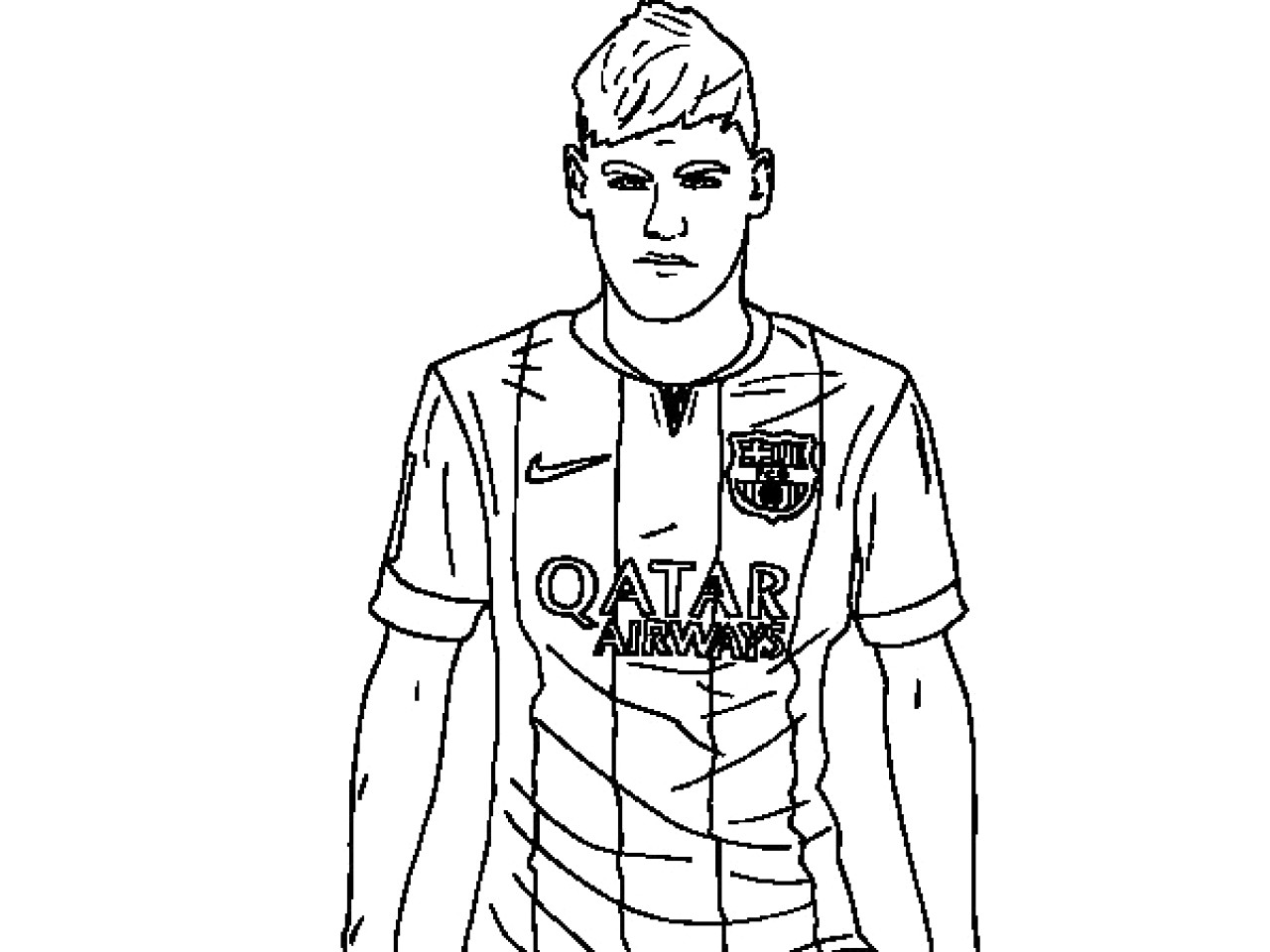 1280x960 Neymar Drawing Free Download