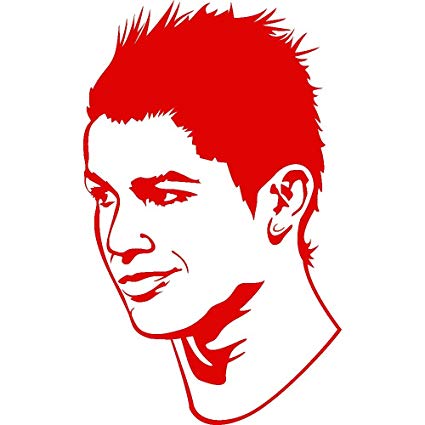 425x425 Self Adhesive Stickers Ref Cristiano Ronaldo T Red