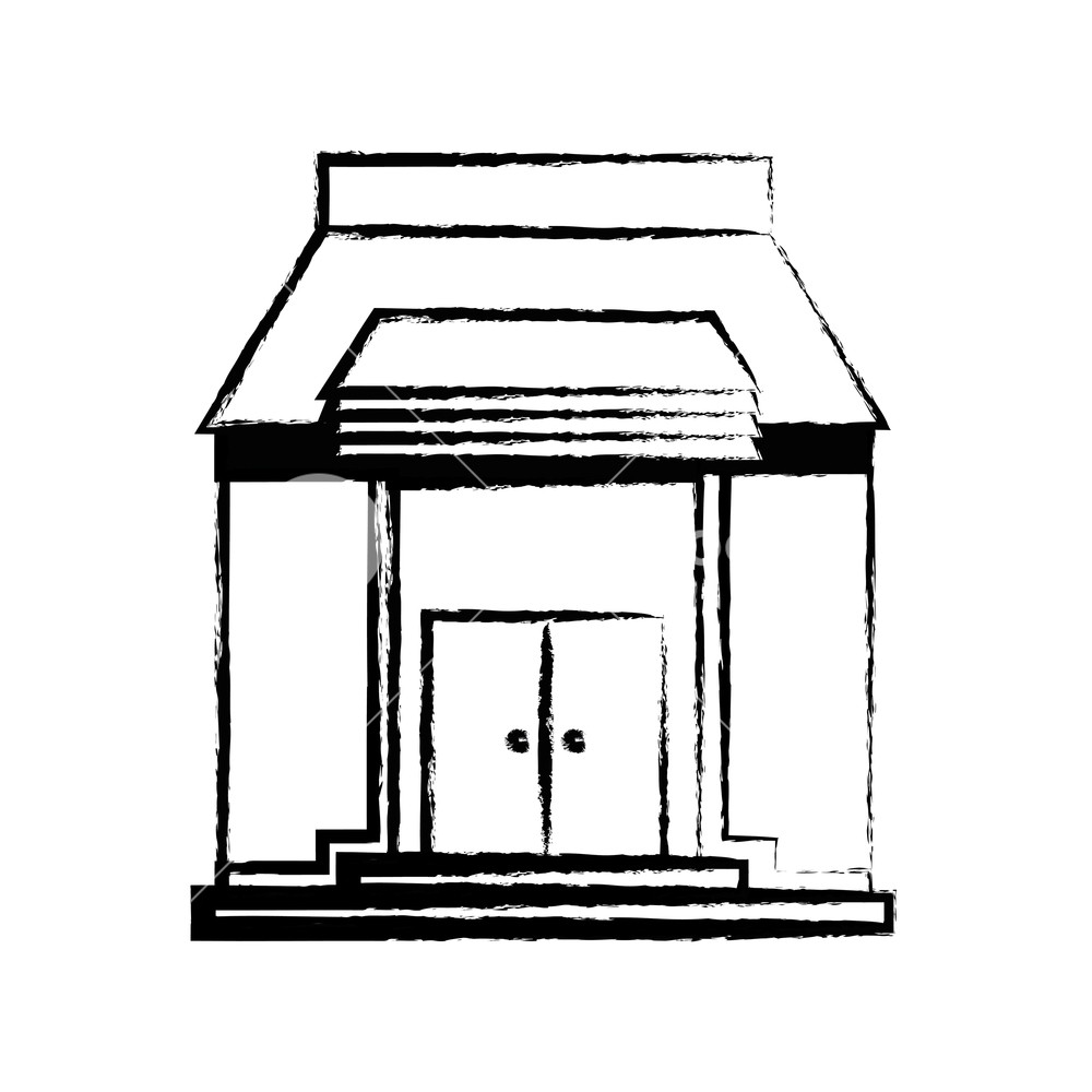 1000x1000 Figure School Education With Roof And Doors Design Vector