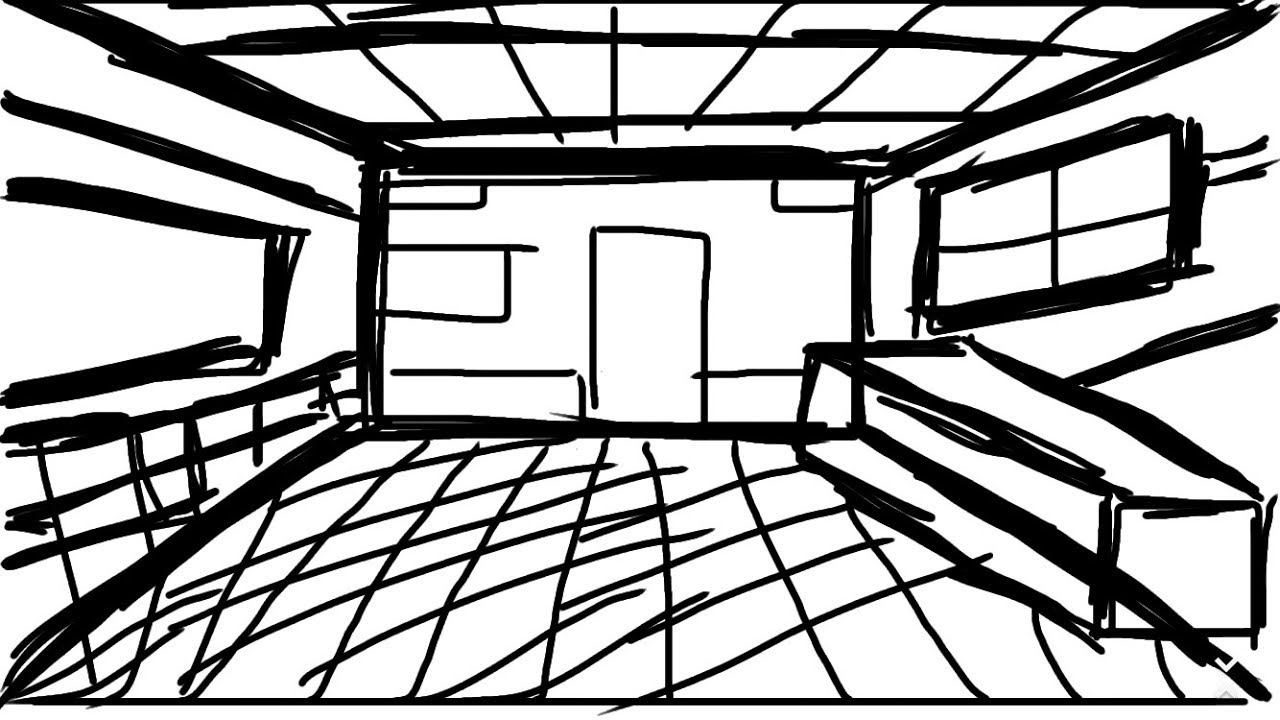 1280x720 How To Draw One Perspective Room Drawing On Iphone With Basic