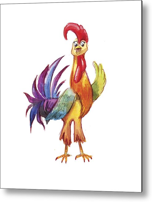 494x658 Vector Cartoon Rooster, Drawing