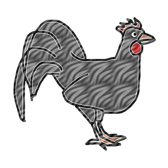 550x550 Gray Rooster Drawing On Different Colorful Backgrounds Posters