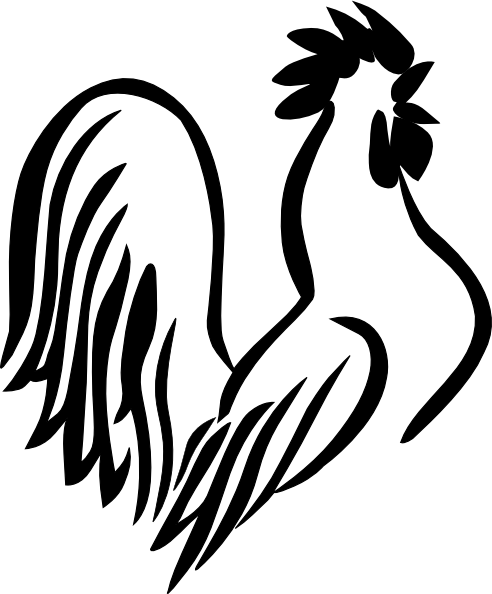 492x594 Rooster Clipart Rooster Drawing