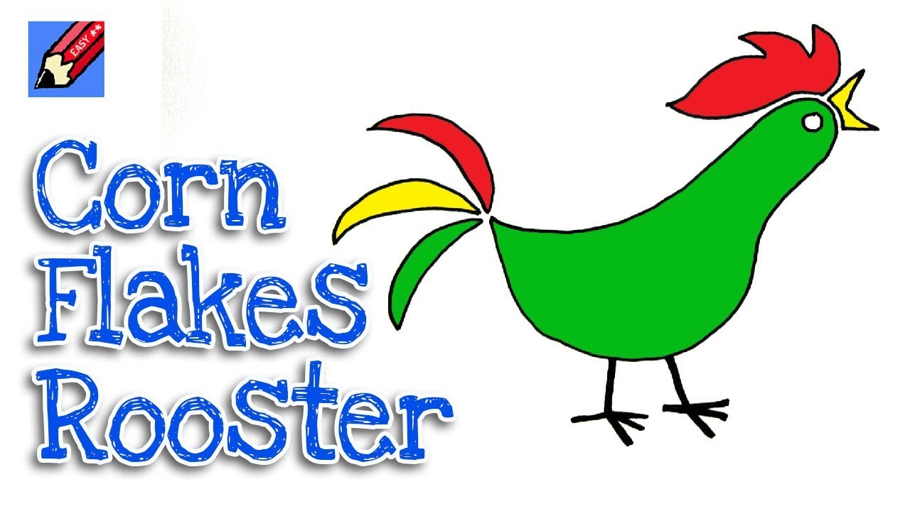 1280x720 How To Draw The Corn Flakes Rooster Real Easy For Kids