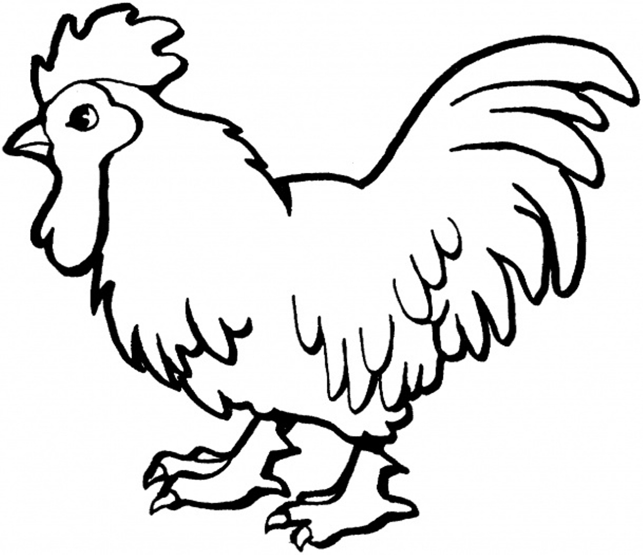 Rooster Drawing For Kids