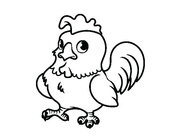 600x470 Rooster Coloring Pages