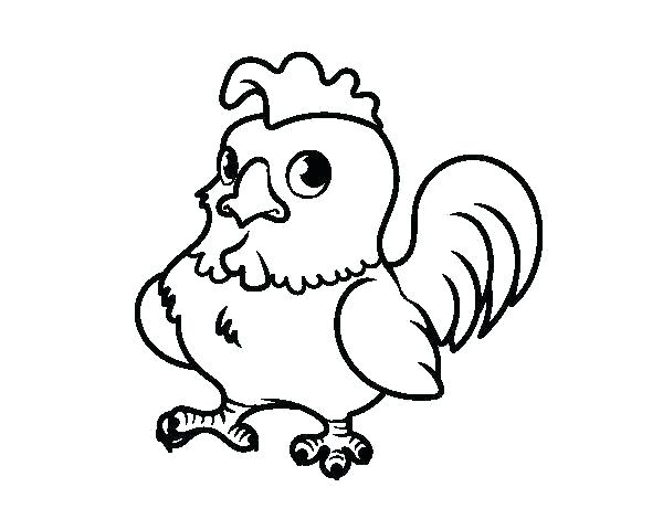 600x470 Rooster Coloring Pages Rooster Coloring