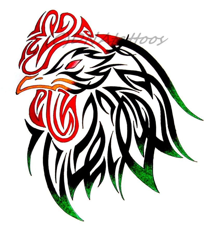 800x887 Rooster Tribal