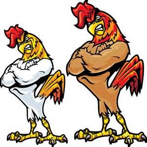 300x300 Angry Fighting Chicken Cartoon