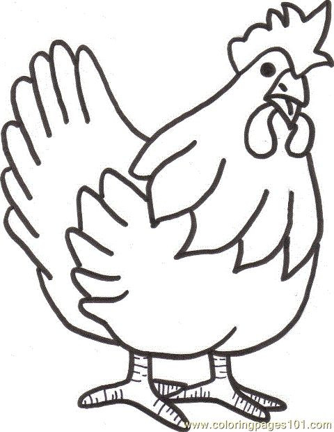 480x620 Fresh Rooster Head Coloring Pages