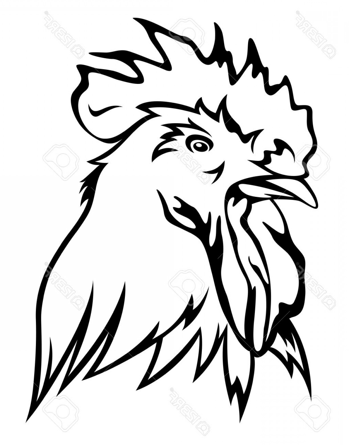 1224x1560 Rooster Head Vector Arenawp