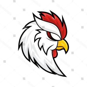 300x300 White Rooster Head Logo Vector Lazttweet