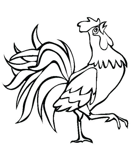 425x510 Rooster Coloring Pages