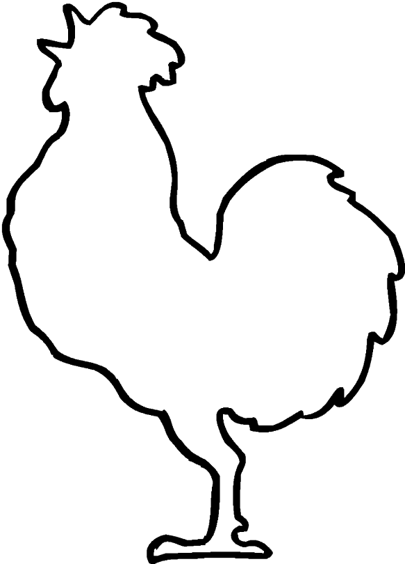 583x810 Rooster Outline Little Kid Things Outline Pictures, Outline