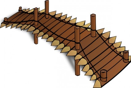 425x286 Download Wooden Bridge Vector In Open Office Drawing Clipart Png